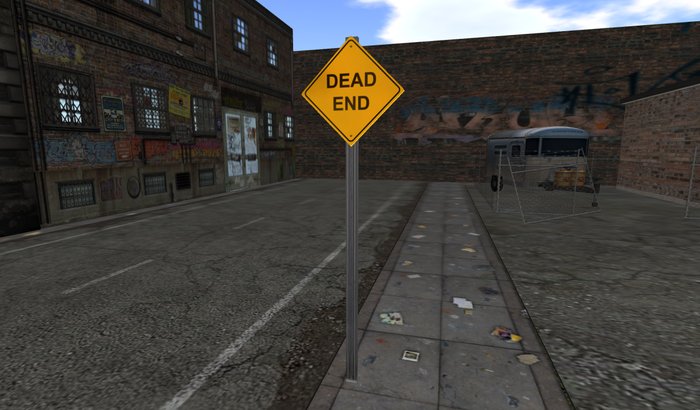 Second Life Marketplace - Dead end sign